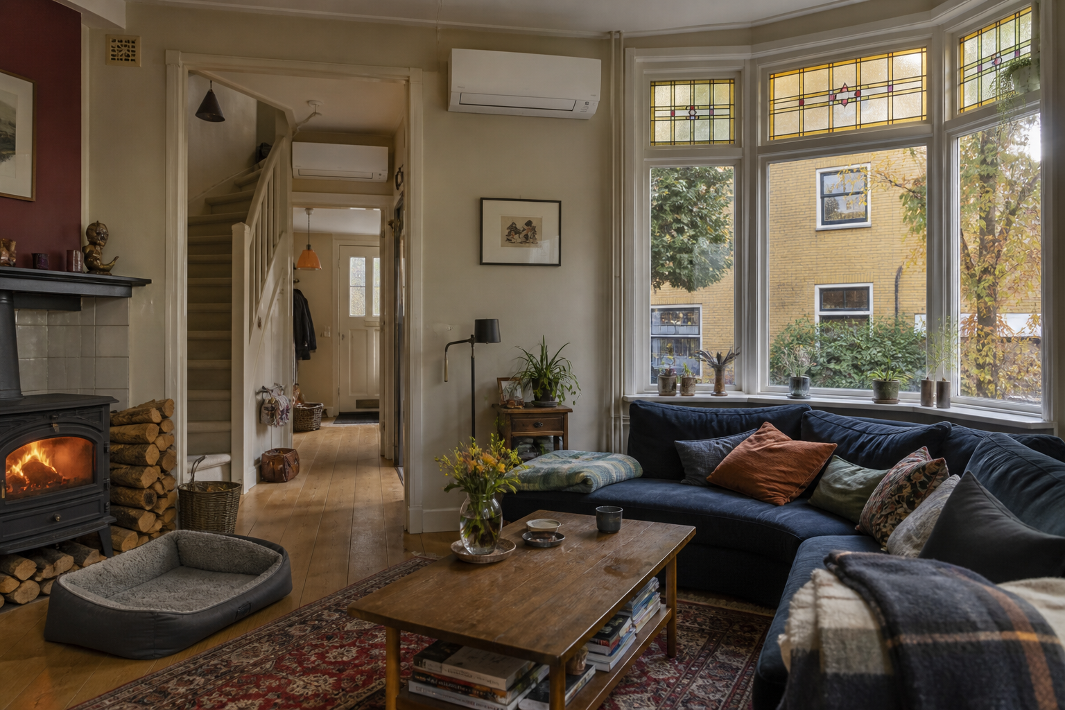 Sfeerbeeld: hoekwoning met twee binnenunits